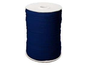 Plochá pletená gumička 7 mm polyester (220) chrpově modrá