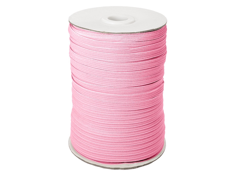 Knitted elastic tape 7 mm (552) light pink polyester 100 mb