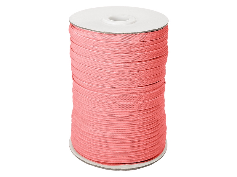 Knitted elastic tape 7 mm (513) pink polyester 100 mb Knitted elastic tape 7 mm (513) pink polyester 100 mb