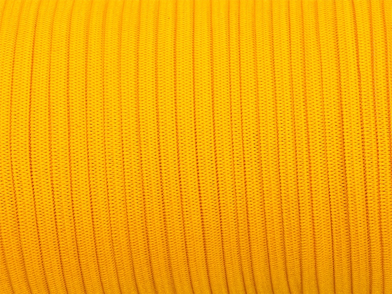 Knitted elastic tape 7 mm (504) yellow polyester 100 mb