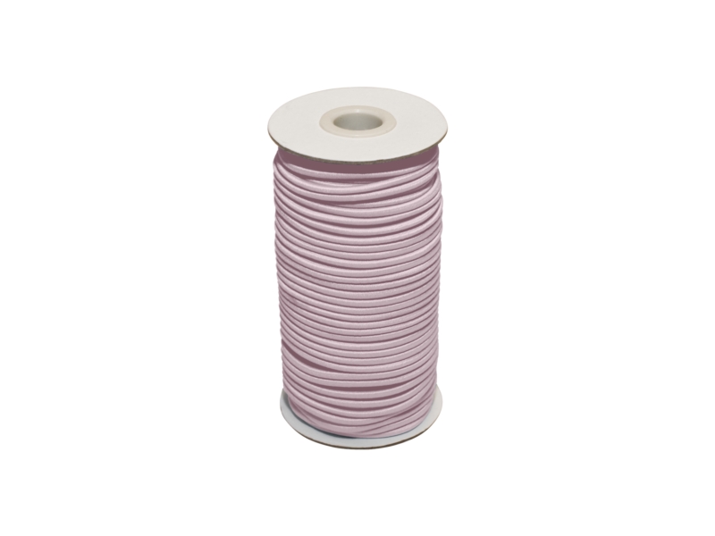 Elastic cord 3 mm light pink 552 polyester 50 mb