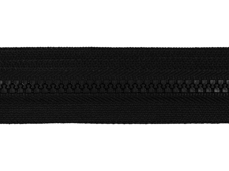 KOSTĚNÝ ZIP ŠÍŘE 5 DĚLITELNÝ TWO WAYS 70 cm (580)  ČERNÁ 50  KS