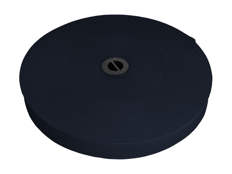 Knitted elastic tape 20 mm (058) navy blue polyester 25 mb