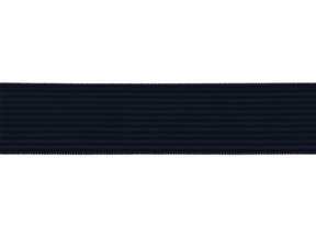 Flat knitted elastic band 20 MM polyester (058) navy blue