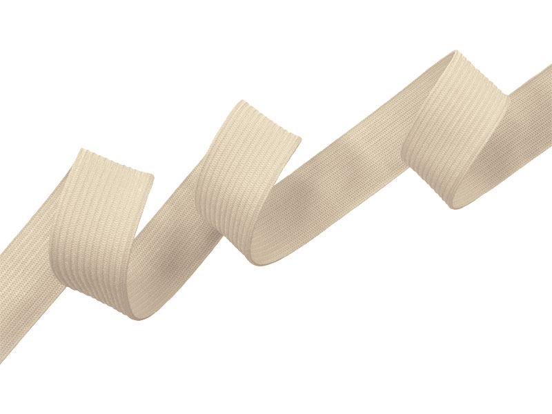 Pruženka hladká pletená 20 mm (101) béžová polyester 25 m