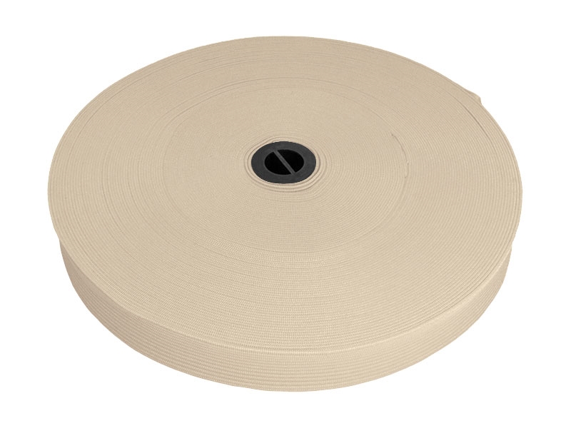 Pruženka hladká pletená 20 mm (101) béžová polyester 25 m