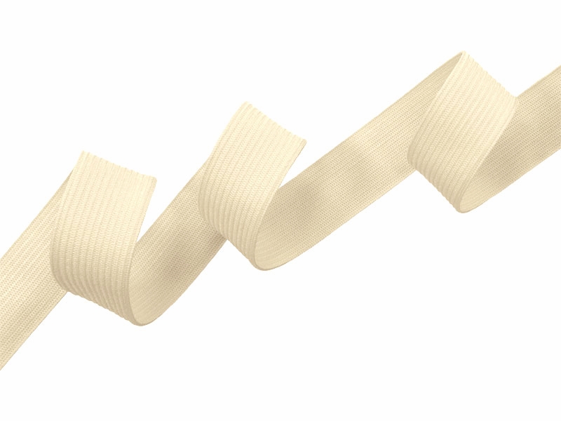 Elastischer band flach gestrickt 20 mm (122) Hellbeige polyester 25 lm Elastischer band flach gestrickt 20 mm (122) Hellbeige polyester 25 lm