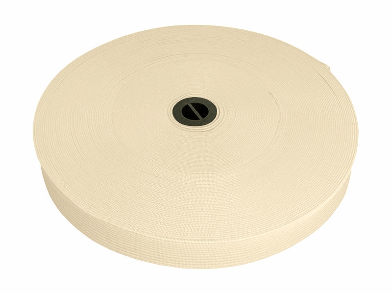 Knitted elastic tape 20 mm (122) light beige polyester 25 mb Knitted elastic tape 20 mm (122) light beige polyester 25 mb