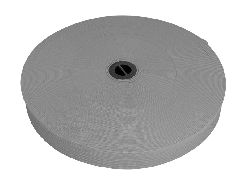 Knitted elastic tape 20 mm (134) grey polyester 25 mb Knitted elastic tape 20 mm (134) grey polyester 25 mb