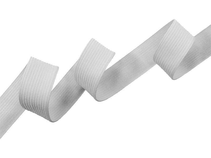 Knitted elastic tape 20 mm (336) light grey polyester 25 mb Knitted elastic tape 20 mm (336) light grey polyester 25 mb