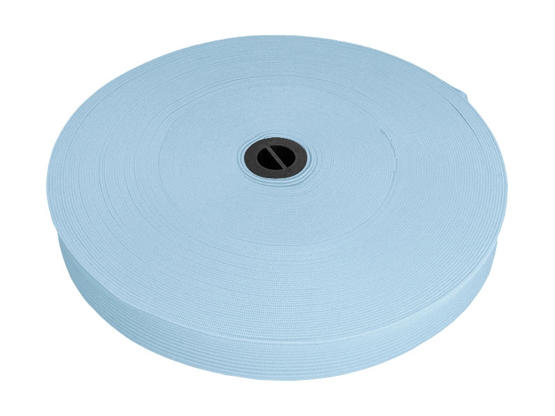 Elastischer band flach gestrickt 20 mm (351) Himmelblau polyester 25 lm
