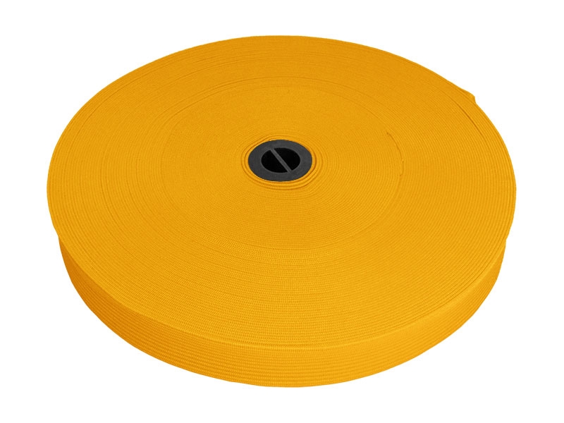Knitted elastic tape 20 mm (504) yellow polyester 25 mb Knitted elastic tape 20 mm (504) yellow polyester 25 mb