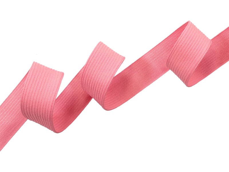 Pruženka hladká pletená 20 mm (513) růžový polyester 25 m