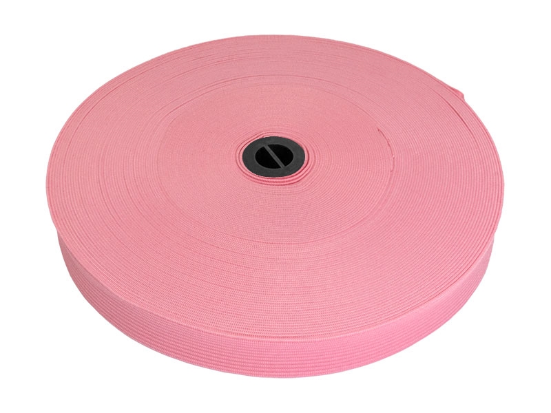 Taśma elastyczna płaska dziana 20 MM poliester (513) różowa