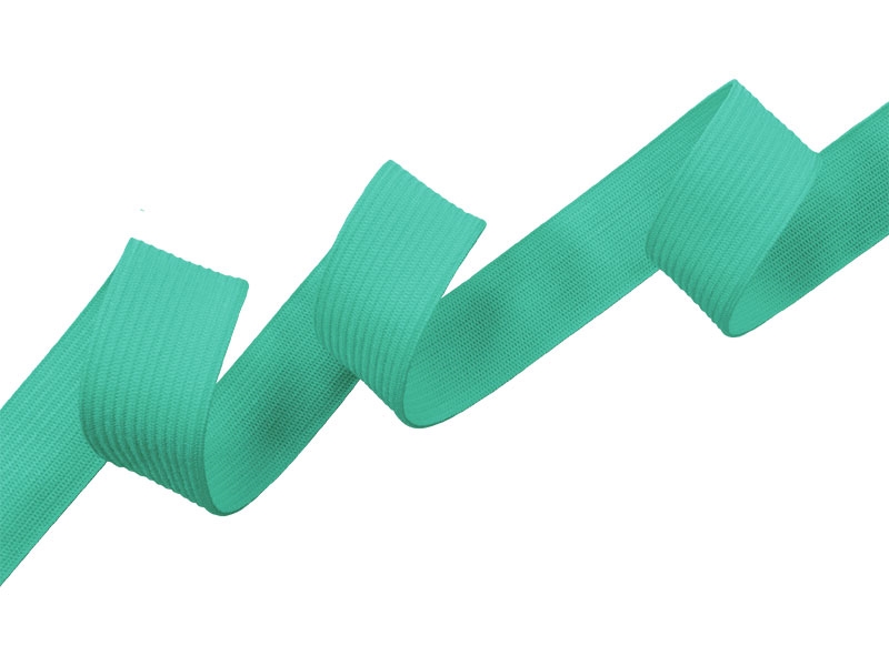 Elastischer band flach gestrickt 20 mm (533) Minze polyester 25 lm