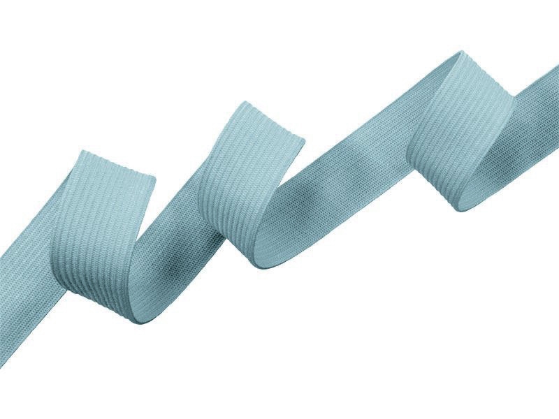 Knitted elastic tape 20 mm (546) light blue polyester 25 mb Knitted elastic tape 20 mm (546) light blue polyester 25 mb