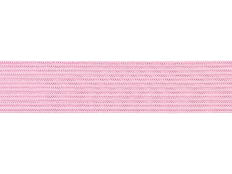 Knitted elastic tape 20 mm (552) light pink polyester 25 mb