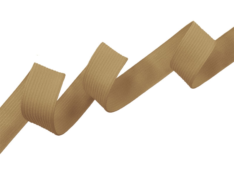 Knitted elastic tape 20 mm (894) dark beige polyester 25 mb Knitted elastic tape 20 mm (894) dark beige polyester 25 mb