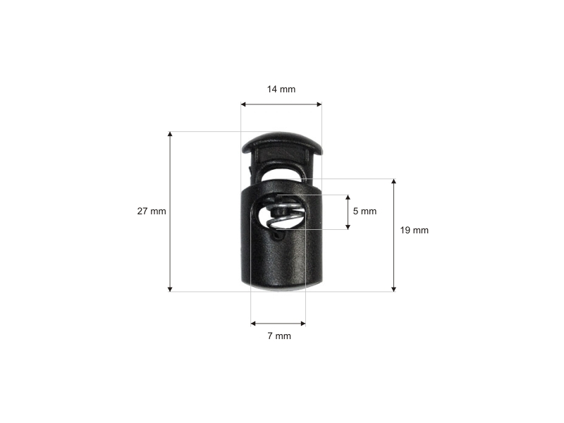 Stoper plastikowy pojedynczy 4/5 mm (305-3039) czarny