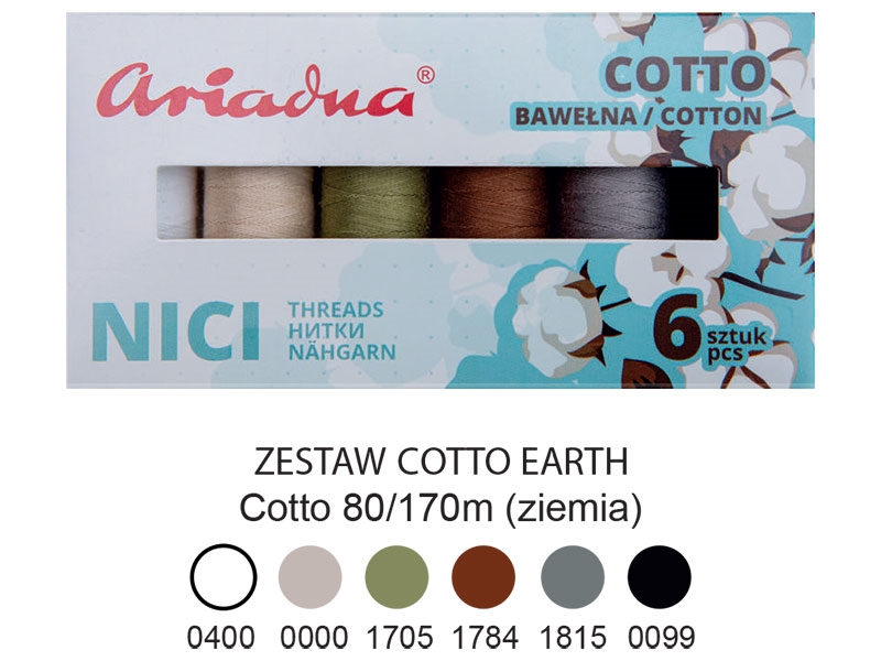 BAUMWOLLE  GEWINDE COTTO 80 EARTH 170 M x 6 Stck