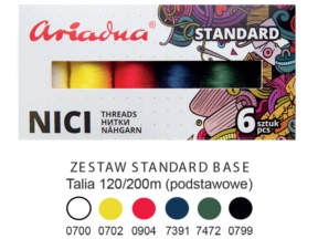 Nici szwalnicze zestaw standard base 6 Talia 120 Nici szwalnicze zestaw standard base 6 Talia 120