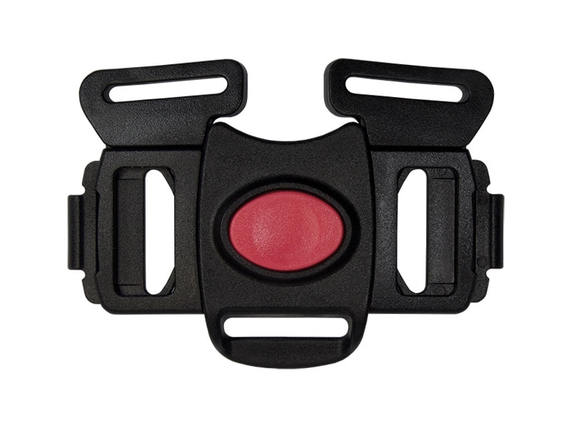 Plastic buckle double 25 mm 5-way tekla9 black/red pcs