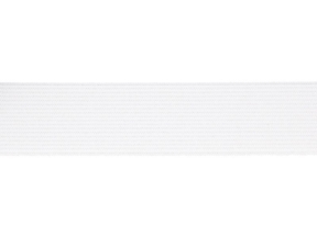 Flat woven elastic band 30 mm (501) white polyester Flat woven elastic band 30 mm (501) white polyester