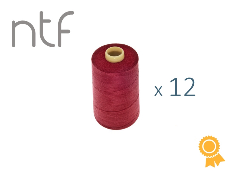 POLYESTEROVÉ NITĚ NTF 40/2KARMÍNOVÝ A577  1000 m x 12 ks