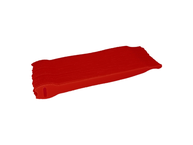 KABELBINDER   MIT KLETTVERSCHLUSS 200/12 MM  ROT  620    50  ST.