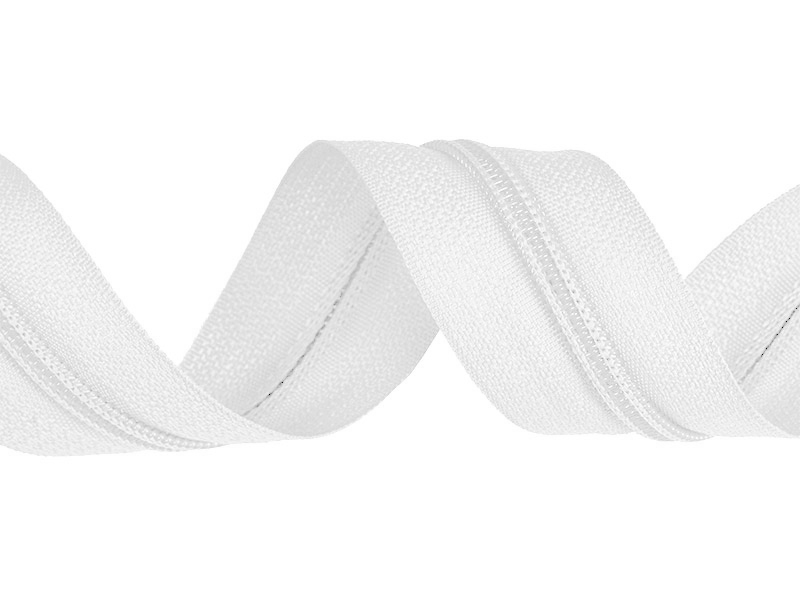 Spiral zipper tape 5 (501) white 200 mb