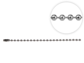 Łańcuszek metalowy kulkowy 2,5/120 mm nikiel Łańcuszek metalowy kulkowy 2,5/120 mm nikiel