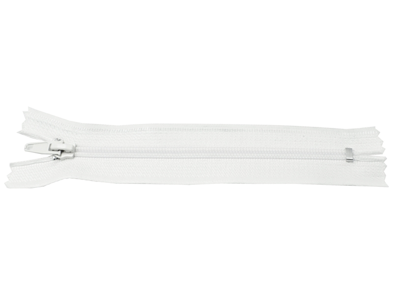 NYLON READY ZIPPER  5 AUTO LOCK CLOSE END 180 CM (501) WHITE&nbsp25 PCS