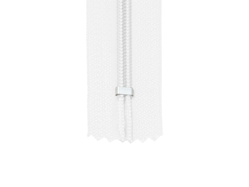 NYLON READY ZIPPER  5 AUTO LOCK CLOSE END 180 CM (501) WHITE&nbsp25 PCS