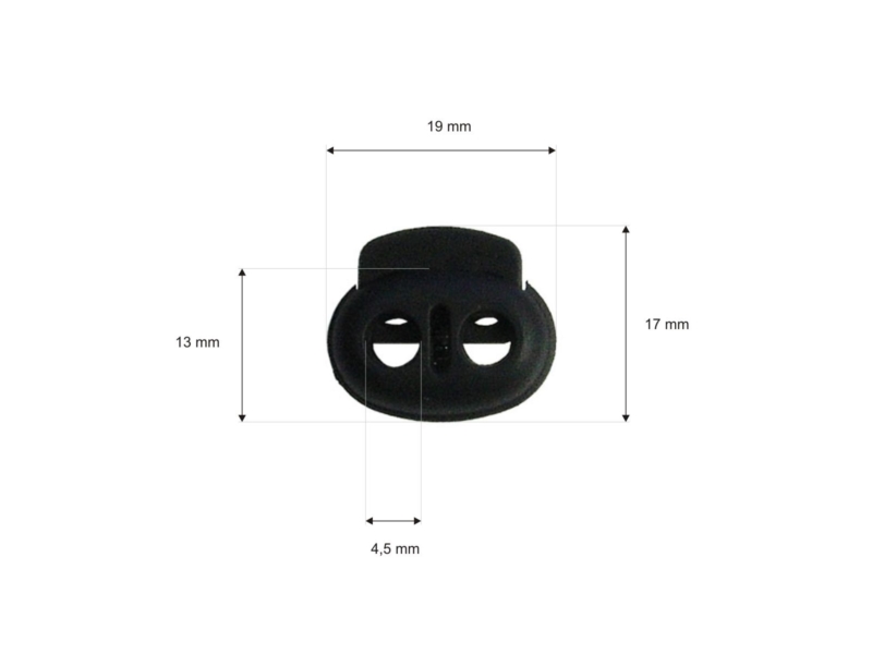 Stopper aus  kunststoff 3 mm (305-3283) doppelt schwarz 500 st.