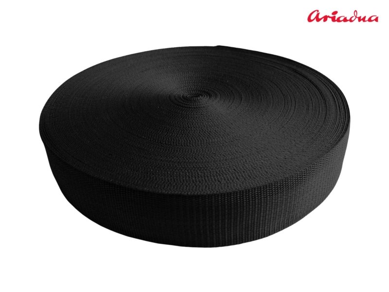 WEBBING  40 mm / 1,2 MM BLACK 580 PP 50 MB