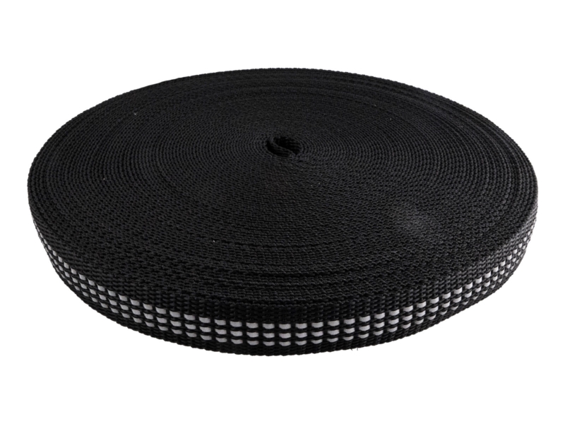 Reflexband tragband 20 mm / 1,5 mm schwarz 580 pp 25 lm