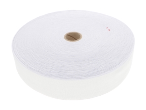 Plochá pletená gumička 40 mm (501) bílý polyester