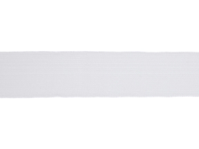 Plochá pletená gumička 40 mm (501) bílý polyester