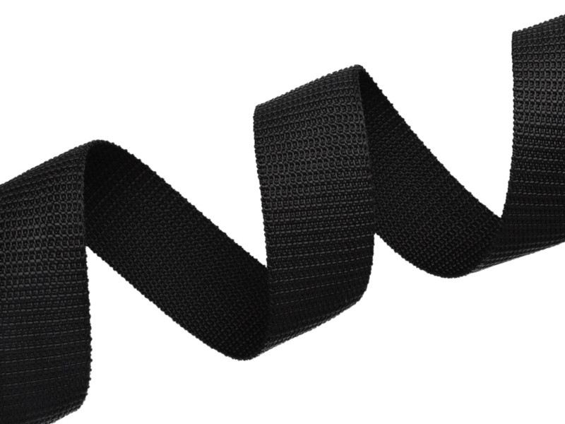 Roto polypropylene webbing 32 mm / 1.40 mm black (580) Roto polypropylene webbing 32 mm / 1.40 mm black (580)