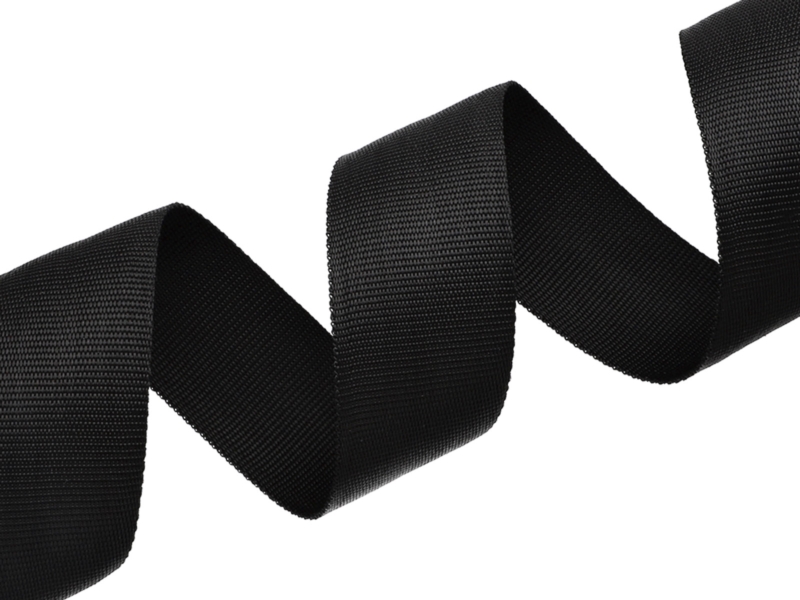 Bask polypropylene webbing 38 mm / 0.85 mm black (580) Bask polypropylene webbing 38 mm / 0.85 mm black (580)
