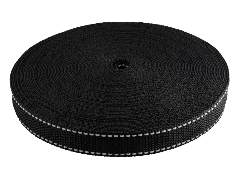 Reflexband tragband 30 mm / 1,3 mm schwarz 580 pp 25  lm