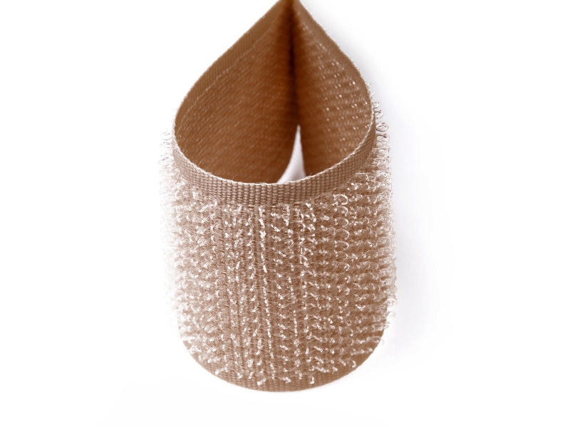 Taśma rzep jasnobrązowa 509 pes/nylon haczyk
