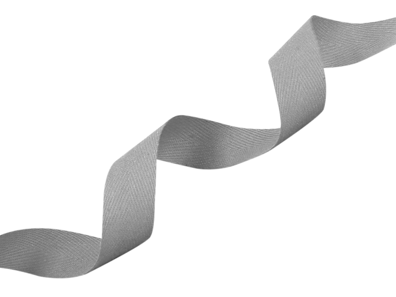 Cotton Twill Tape 25 mm/0,35 mm light grey (336)
