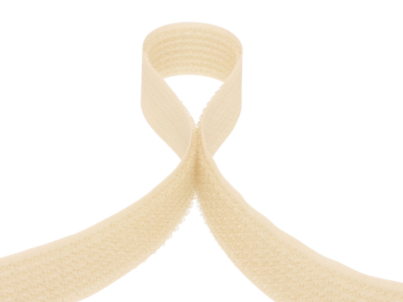 Hook and loop 2in1 tape  light beige 101 100% nylon 25 mb