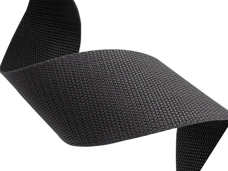 Webbing pp 10 mm / 1,3 mm graphite 301 50 mb