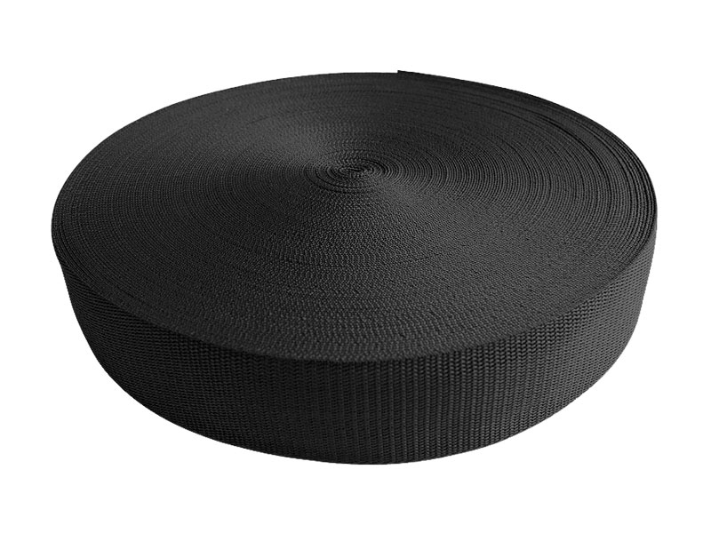 Webbing pp 10 mm / 1,3 mm graphite 301 50 mb