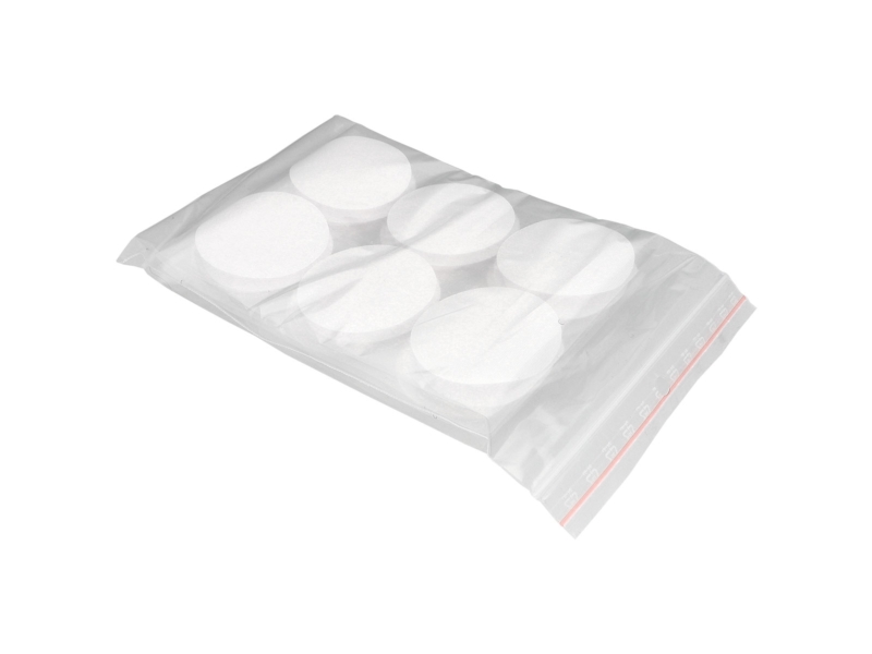 Hook-and-loop dots with glue 4.5 cm white 100% nylon