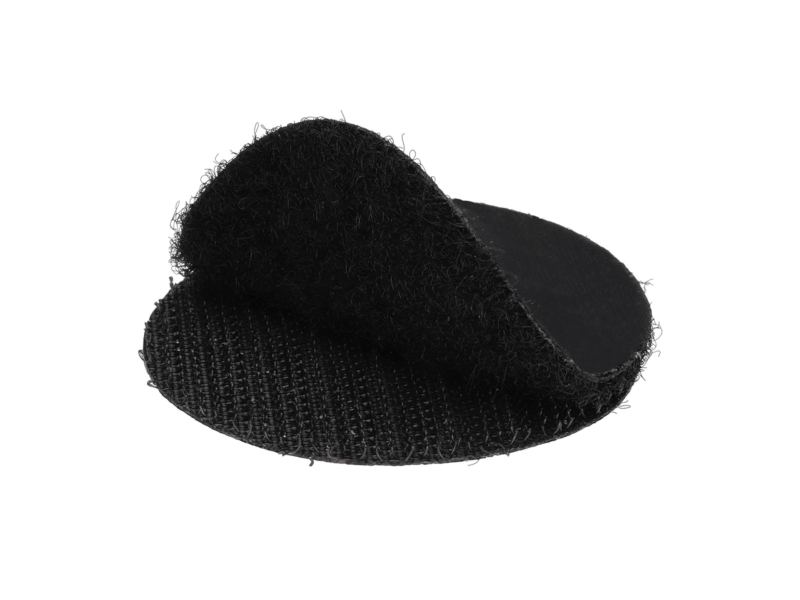 Kolečka na suchý zip s lepidlem 4,5 cm černý 100% nylonový
