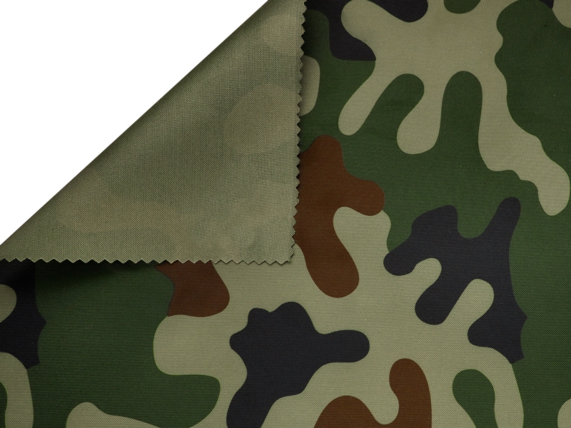 Polyester fabric oxford 210d pu waterproof moro 150 cm 100 mb
