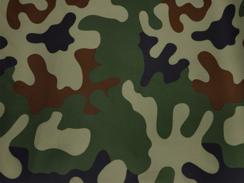 Polyester fabric oxford 210d pu waterproof moro 150 cm 100 mb